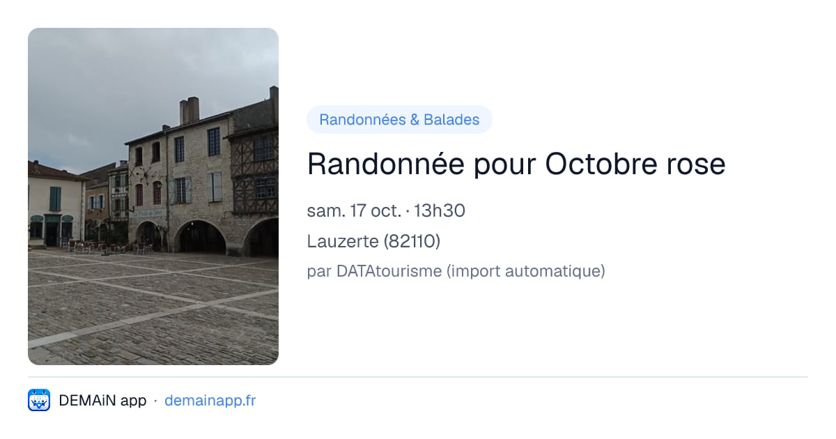 Randonnée pour Octobre rose — Lauzerte