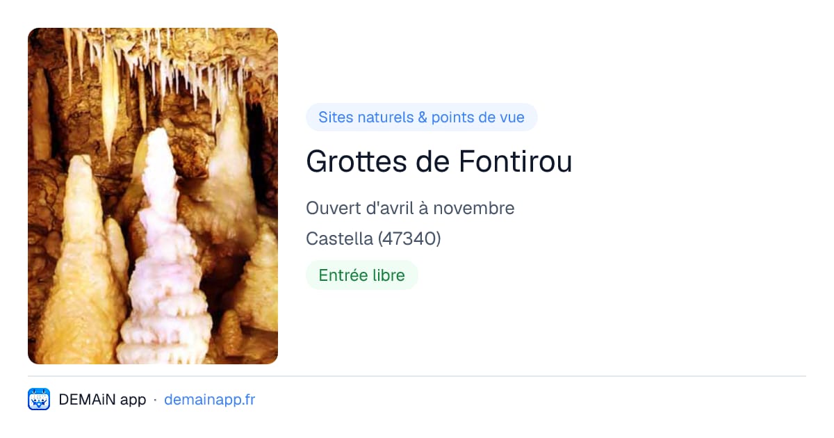Grottes de Fontirou — Castella