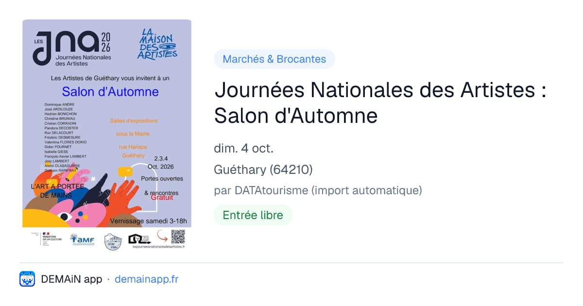 Journées Nationales des Artistes : Salon d'Automne — Guéthary