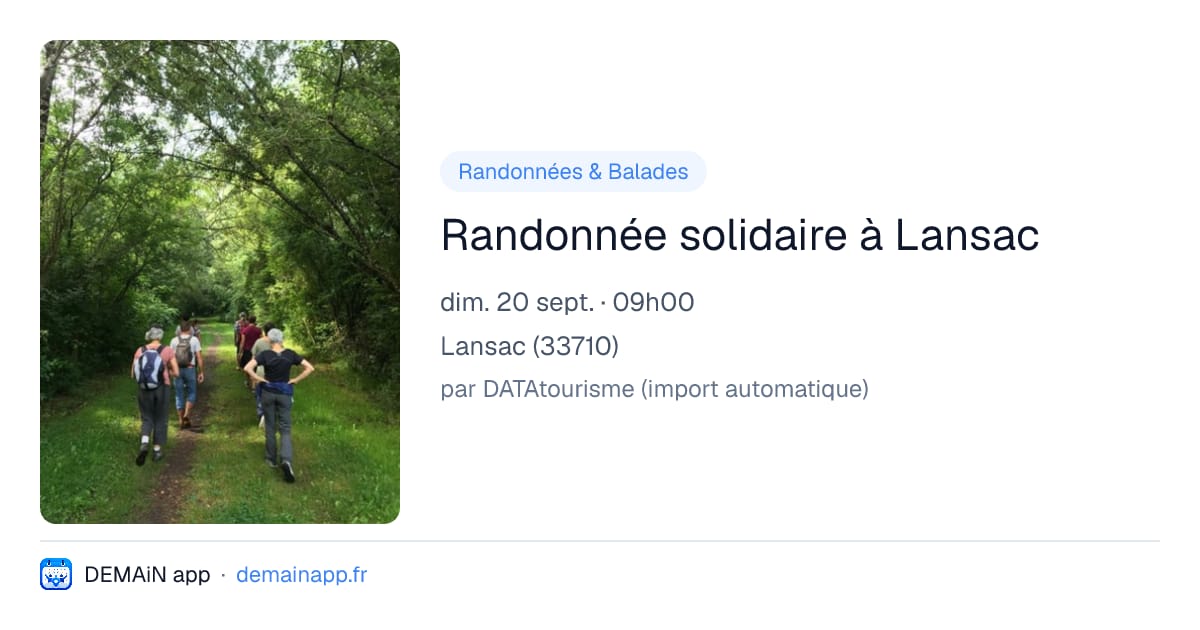 Randonnée solidaire à Lansac — Lansac