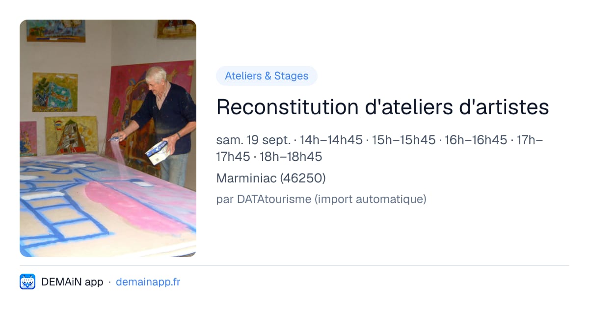 Reconstitution d'ateliers d'artistes — Marminiac