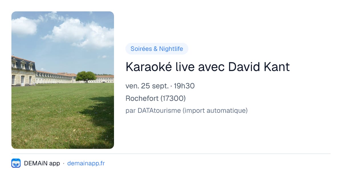 Karaoké live avec David Kant — Rochefort