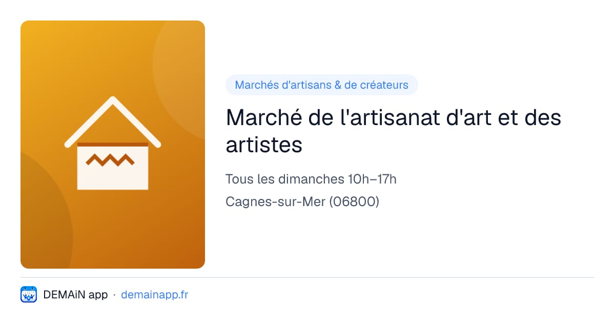 Marché de l'artisanat d'art et des artistes — Cagnes-sur-Mer