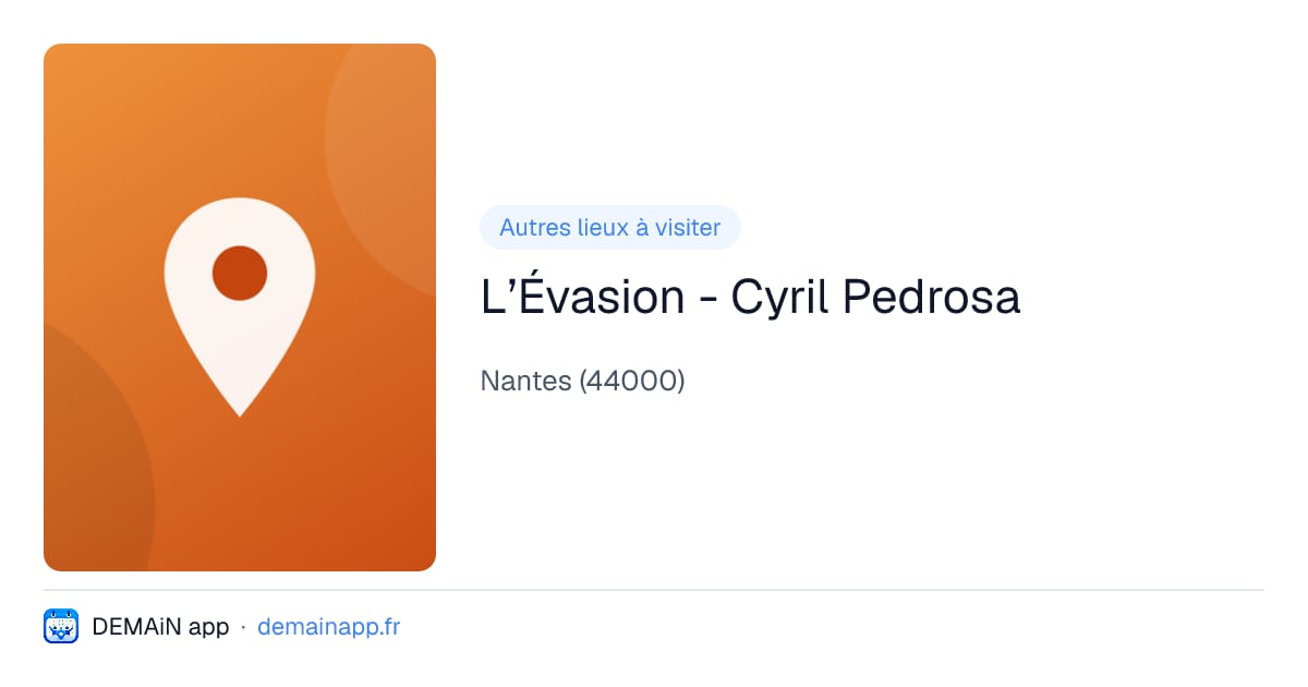 L’Évasion - Cyril Pedrosa — Nantes