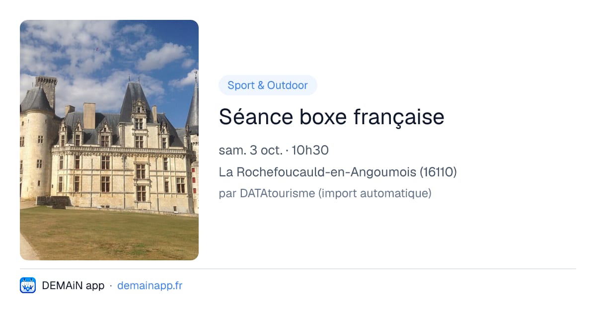 Séance boxe française — La Rochefoucauld-en-Angoumois