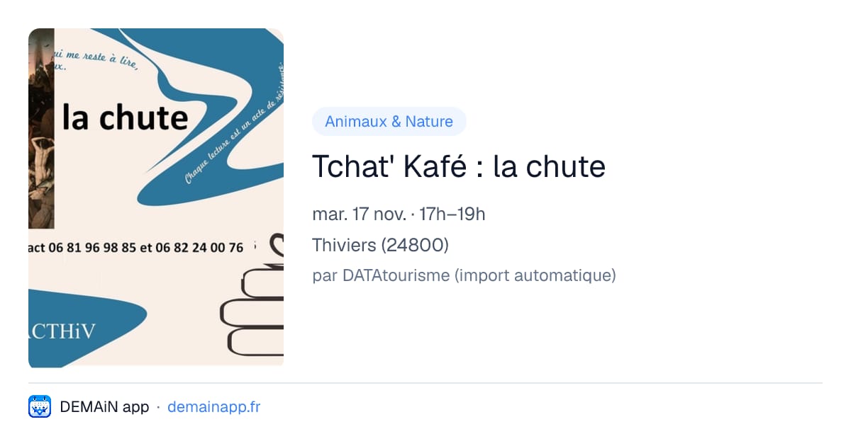 Tchat' Kafé : la chute — Thiviers