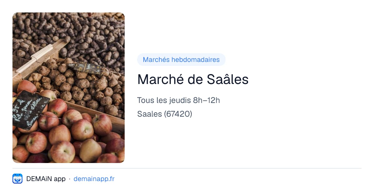 Marché de Saâles — Saales