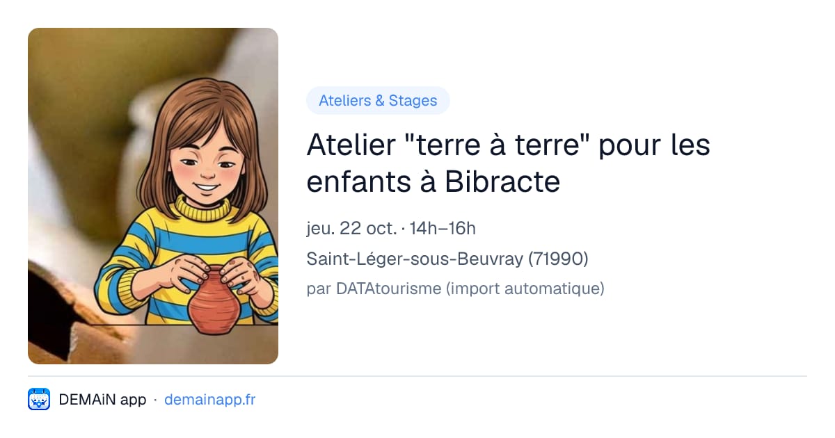Atelier "terre à terre" pour les enfants à Bibracte — Saint-Léger-sous-Beuvray