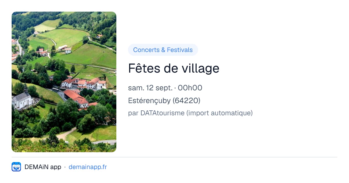 Fêtes de village — Estérençuby