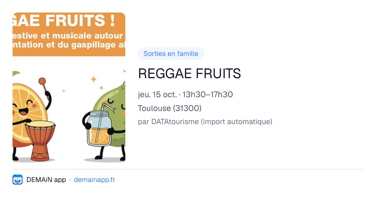 REGGAE FRUITS — Toulouse