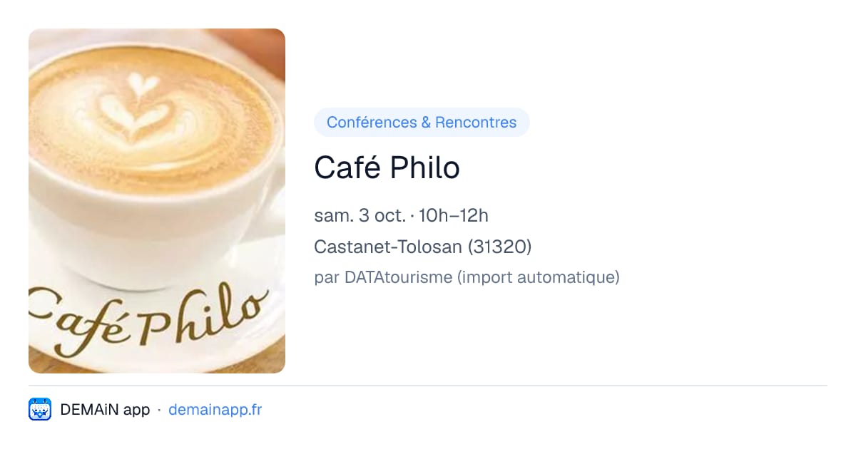 Café Philo — Castanet-Tolosan