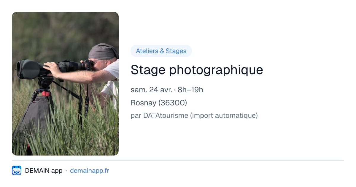 Stage photographique — Rosnay