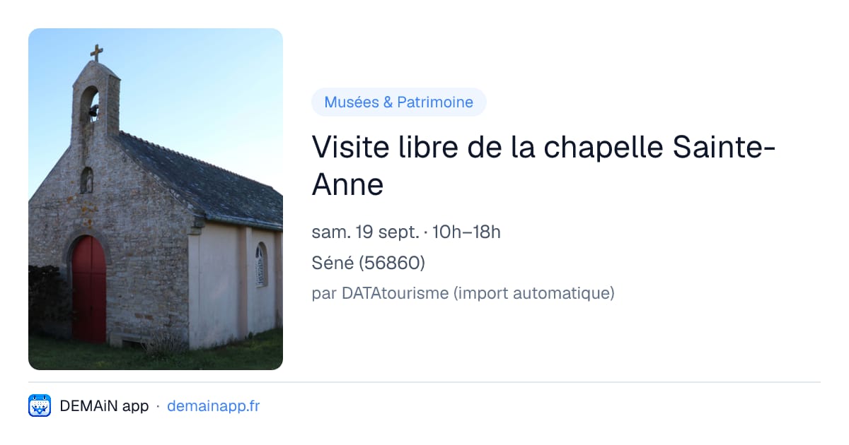 Visite libre de la chapelle Sainte-Anne — Séné