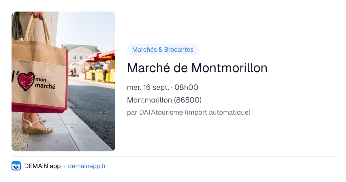 Marché de Montmorillon — Montmorillon