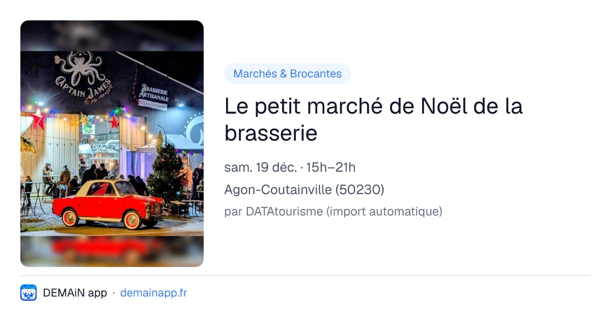 Le petit marché de Noël de la brasserie — Agon-Coutainville