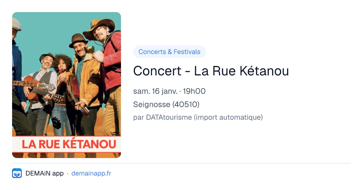 Concert - La Rue Kétanou — Seignosse