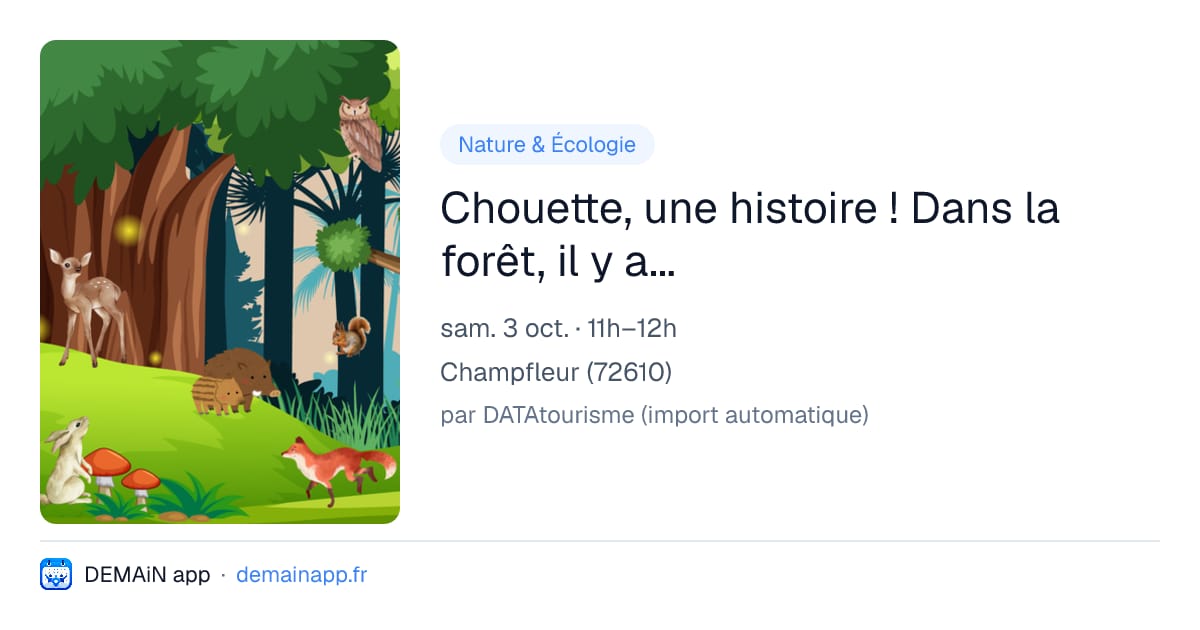 Chouette, une histoire ! Dans la forêt, il y a... — Champfleur