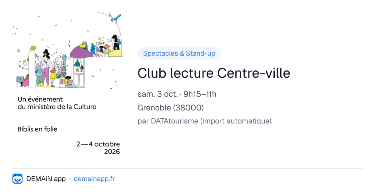 Club lecture Centre-ville — Grenoble