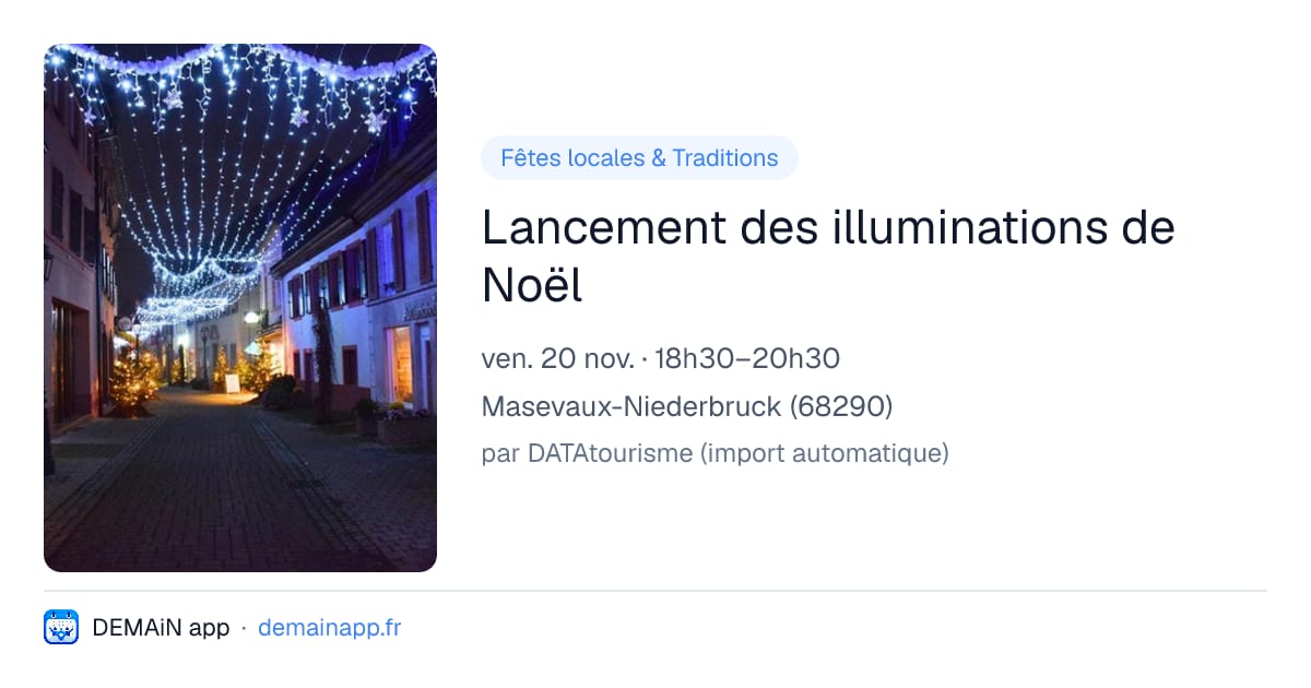 Lancement des illuminations de Noël — Masevaux-Niederbruck