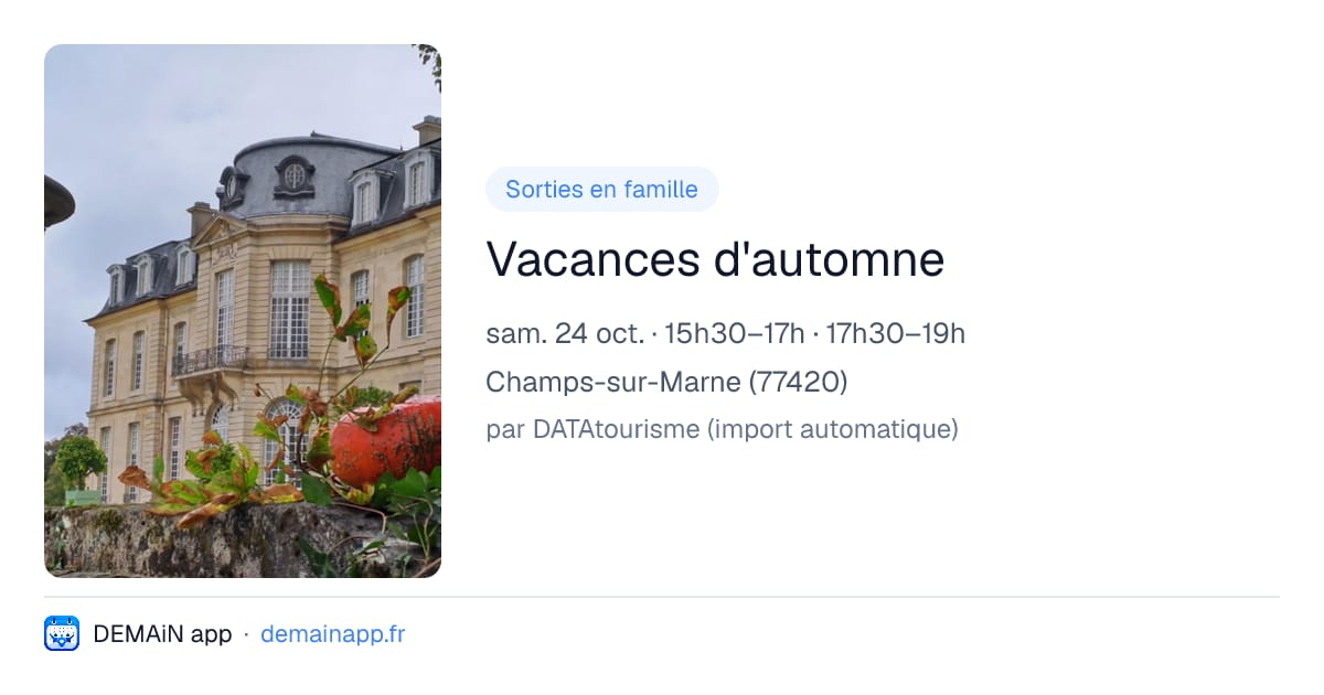Vacances d'automne — Champs-sur-Marne