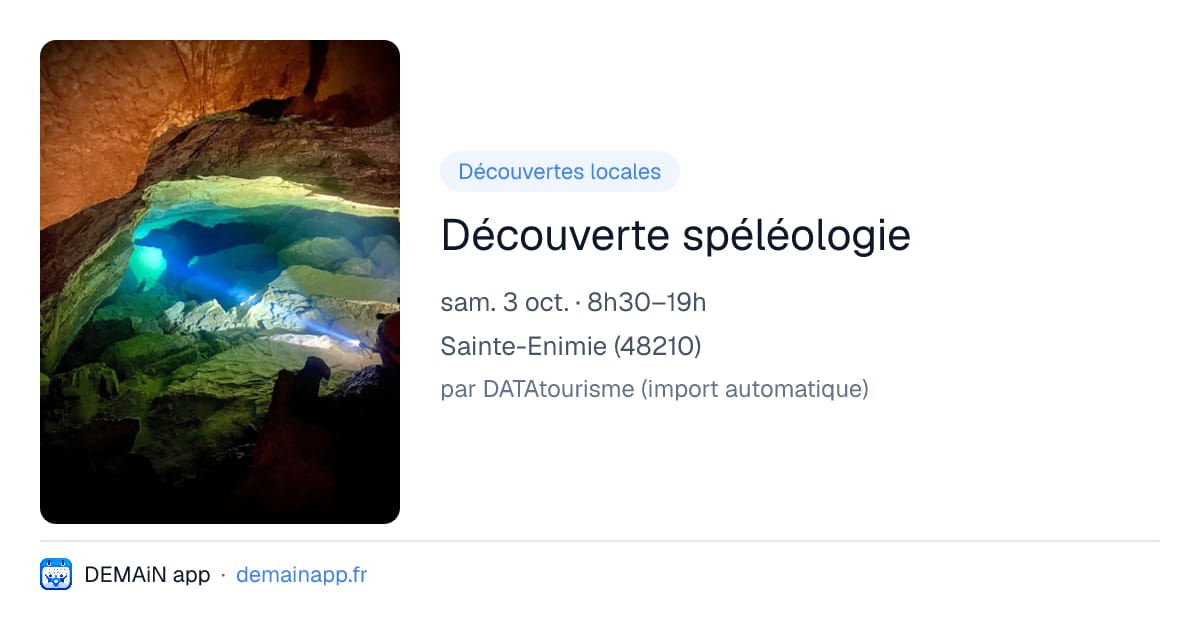 Découverte spéléologie — Sainte-Enimie