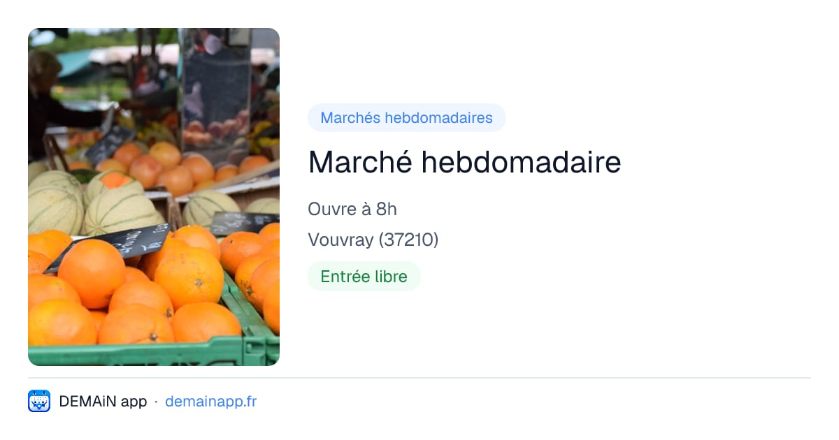 Marché hebdomadaire — Vouvray