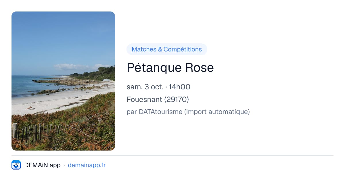 Pétanque Rose — Fouesnant