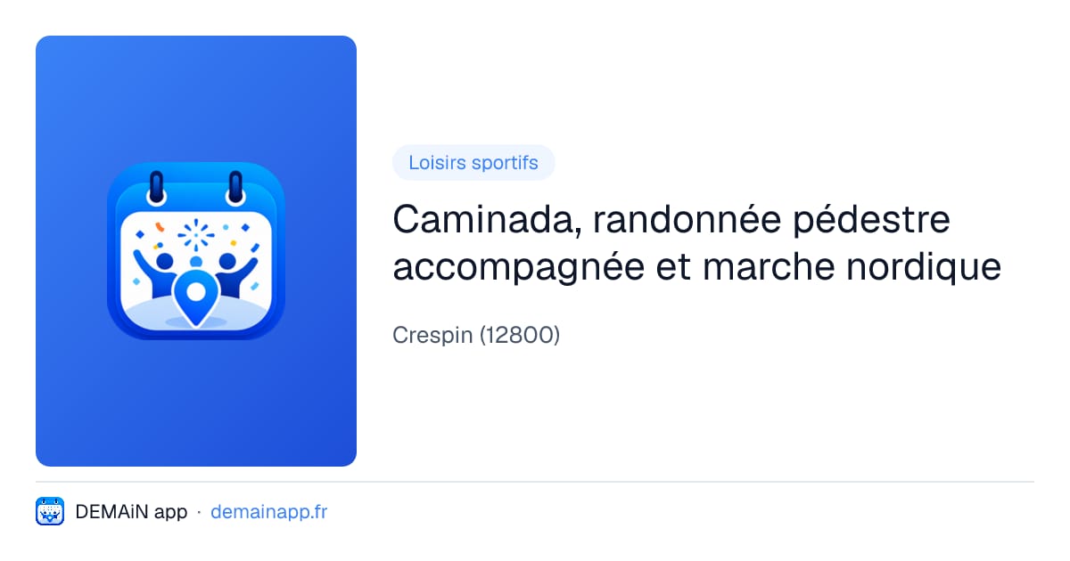 Caminada, randonnée pédestre accompagnée et marche nordique — Crespin