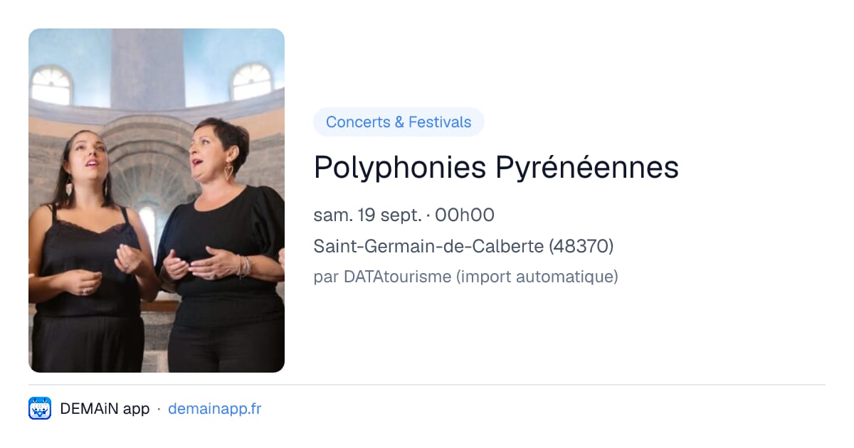 Polyphonies Pyrénéennes — Saint-Germain-de-Calberte