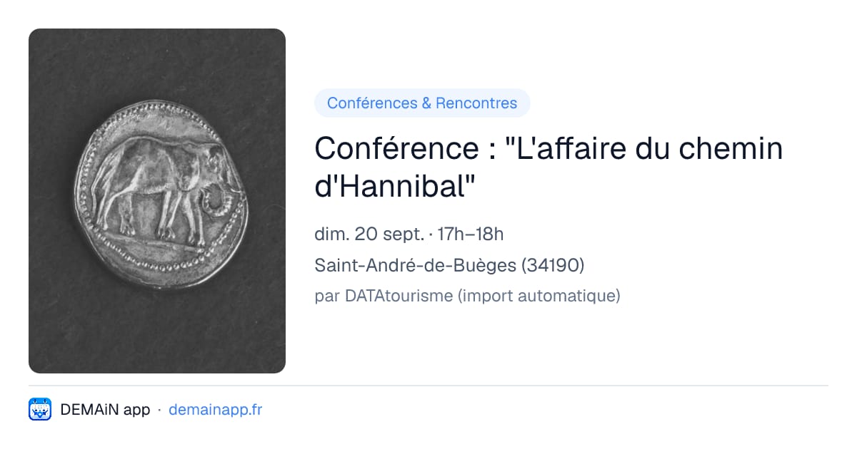 Conférence : "L'affaire du chemin d'Hannibal" — Saint-André-de-Buèges