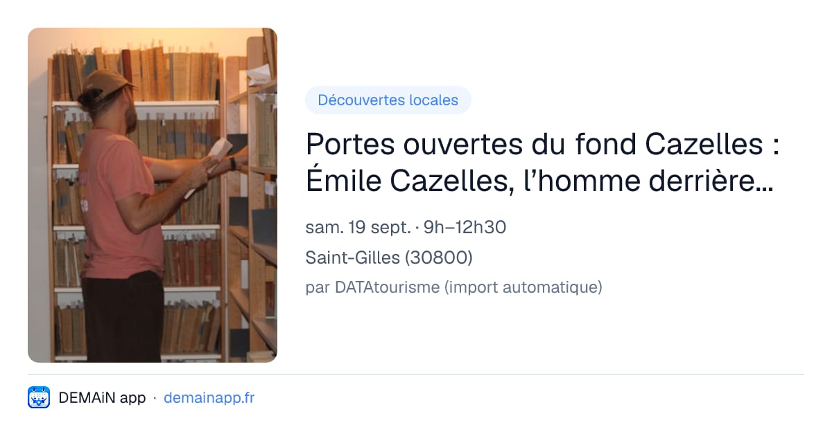 Portes ouvertes du fond Cazelles : Émile Cazelles, l’homme derrière la médiathèque — Saint-Gilles