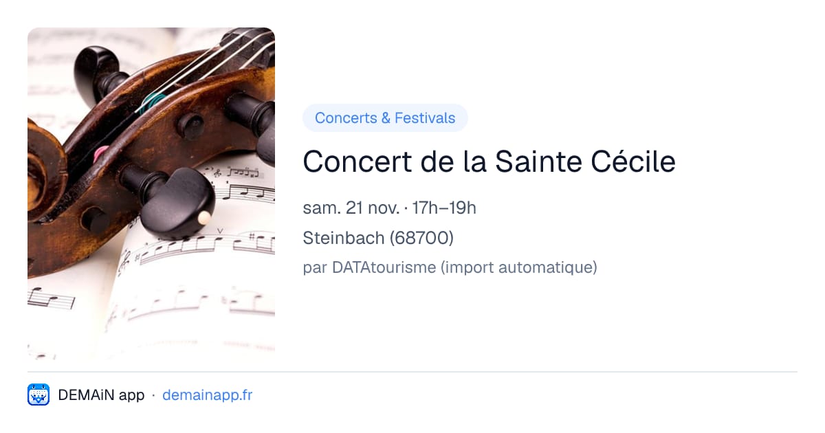 Concert de la Sainte Cécile — Steinbach