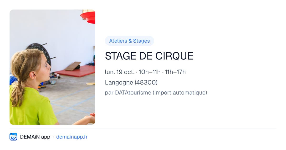 STAGE DE CIRQUE — Langogne