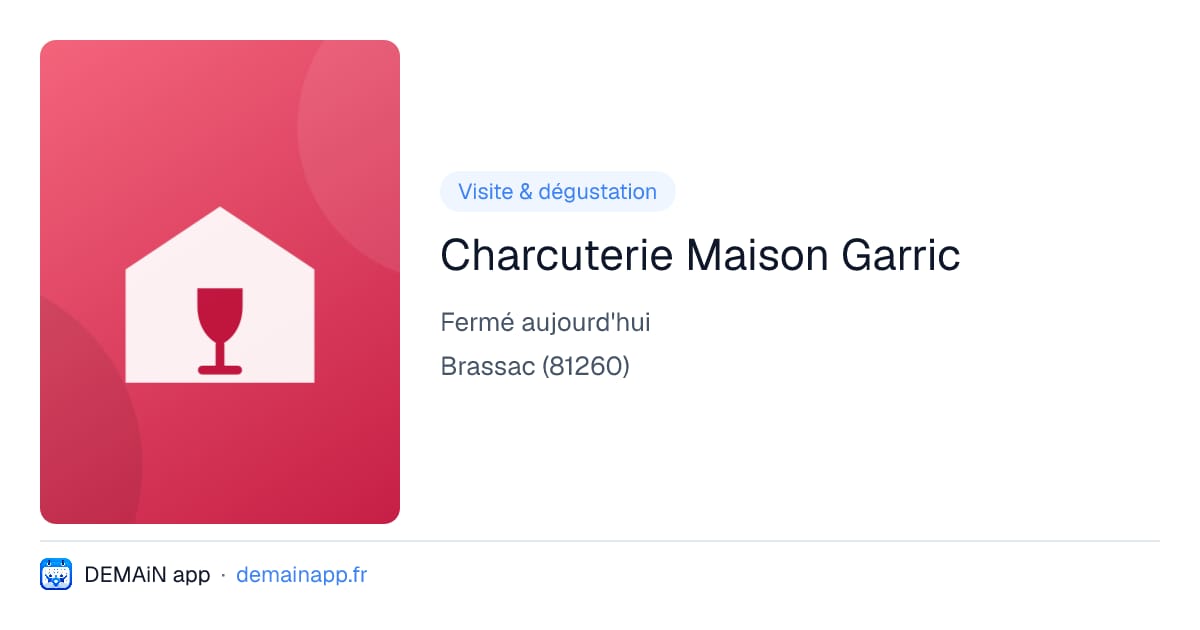 Charcuterie Maison Garric — Brassac