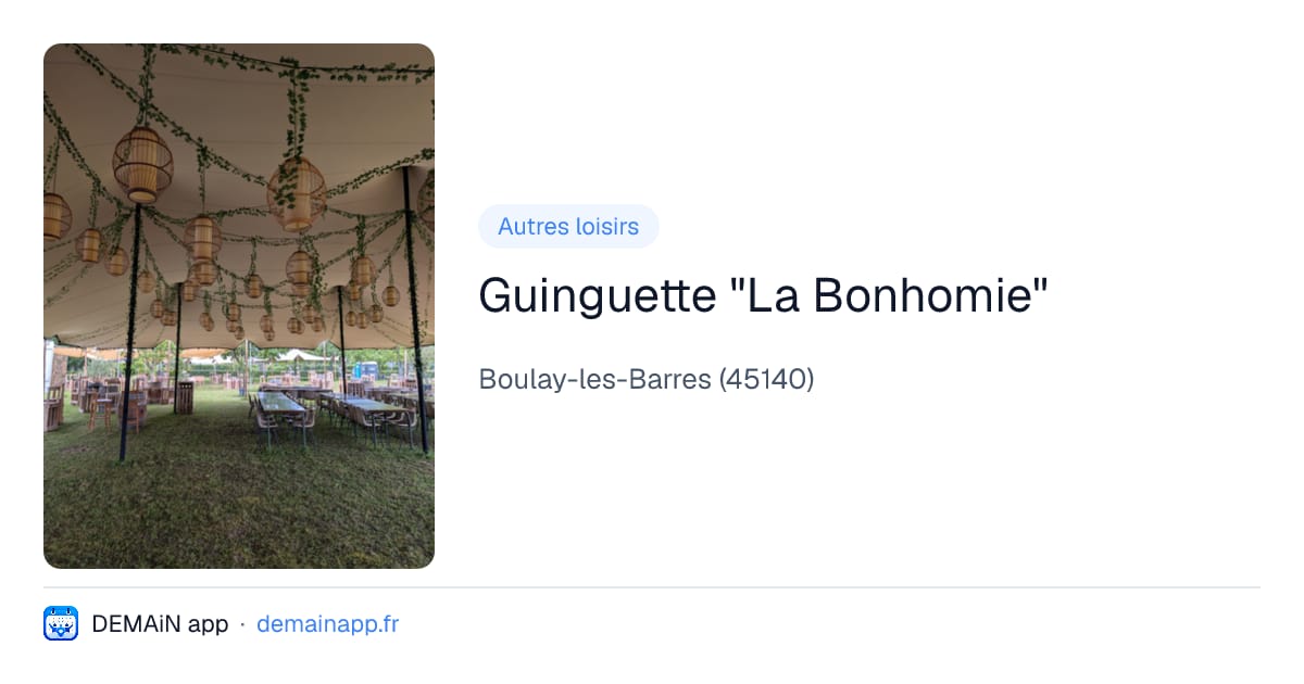 Guinguette "La Bonhomie" — Boulay-les-Barres