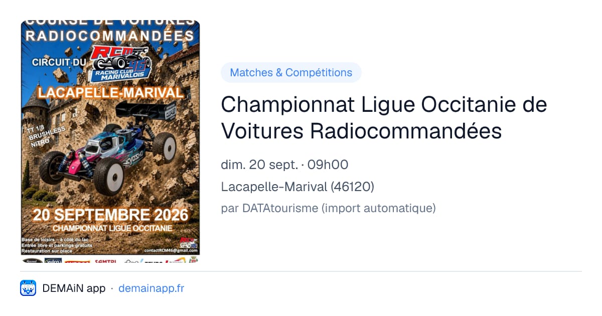 Championnat Ligue Occitanie de Voitures Radiocommandées — Lacapelle-Marival