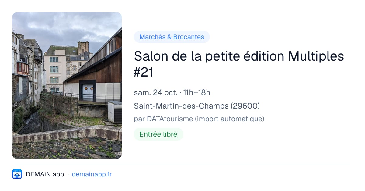 Salon de la petite édition Multiples #21 — Saint-Martin-des-Champs