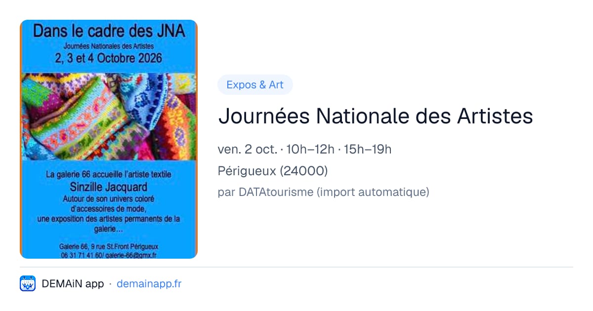 Journées Nationale des Artistes — Périgueux