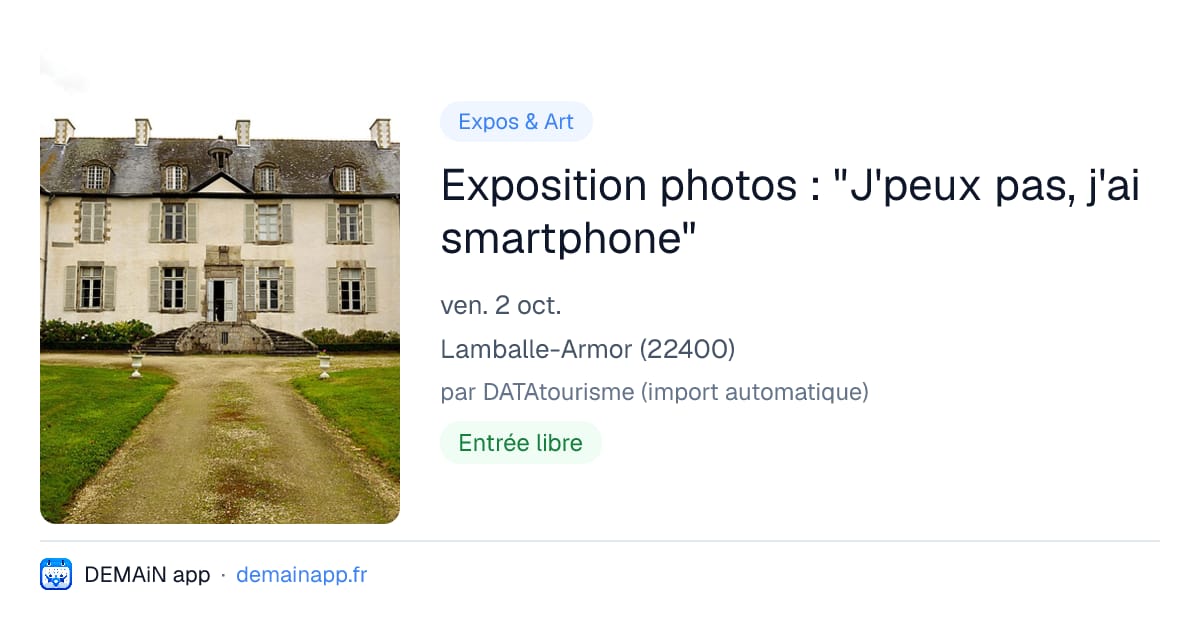 Exposition photos : "J'peux pas, j'ai smartphone" — Lamballe-Armor