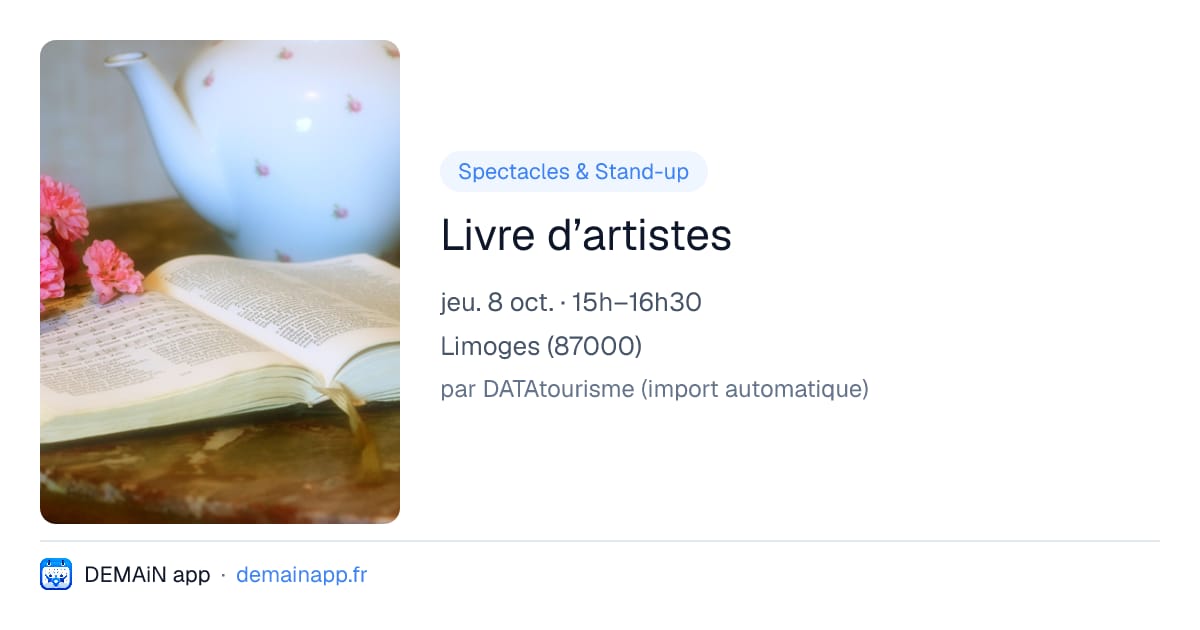 Livre d’artistes — Limoges