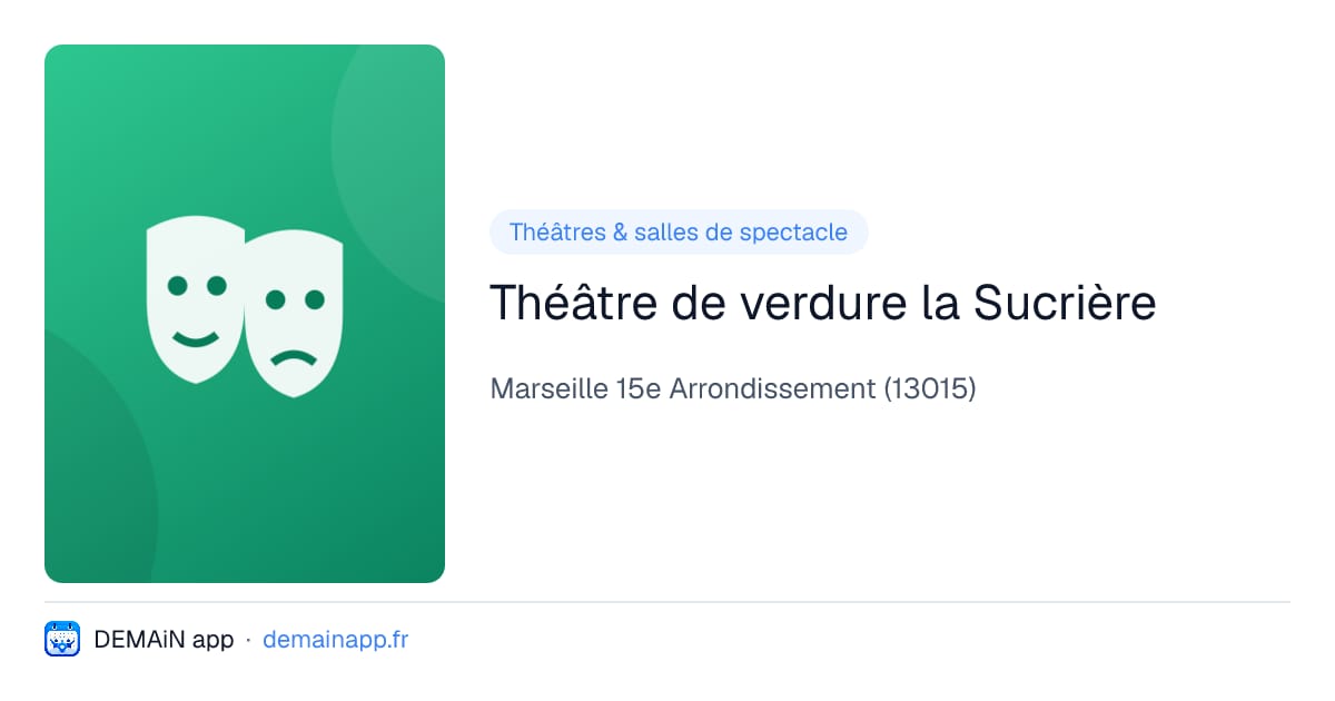 Théâtre de verdure la Sucrière — Marseille 15e Arrondissement