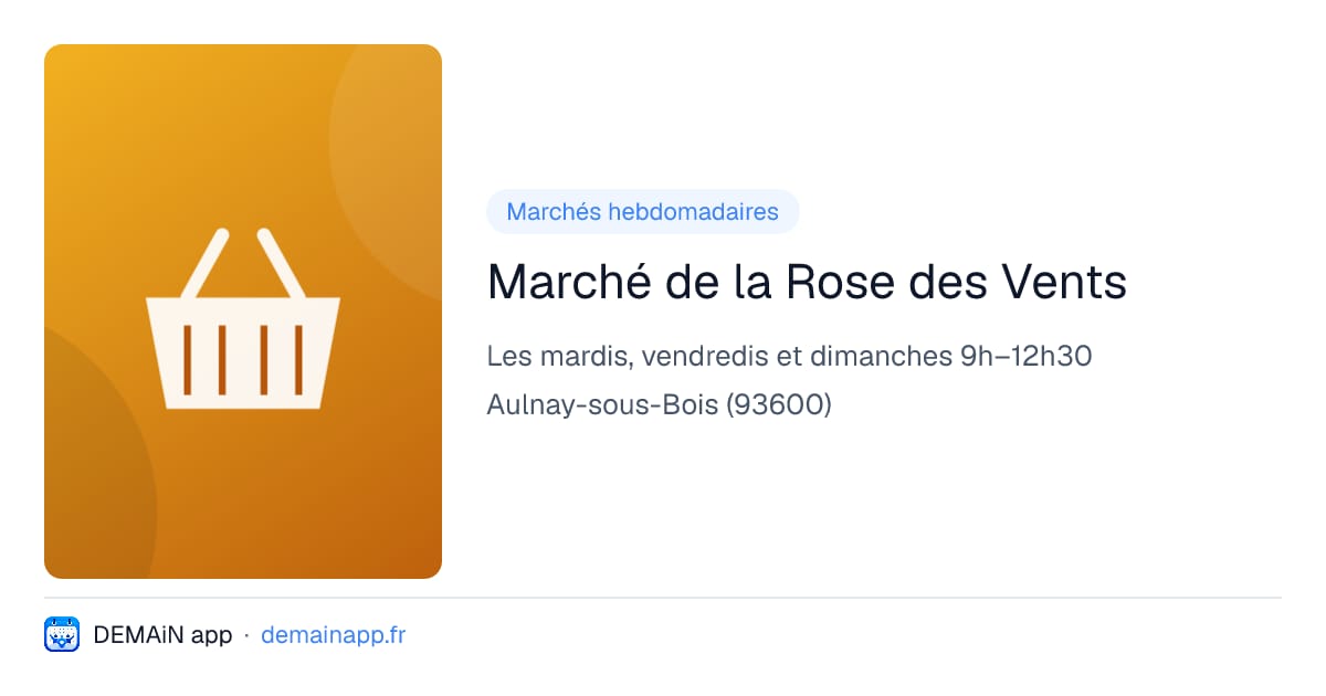 Marché de la Rose des Vents — Aulnay-sous-Bois