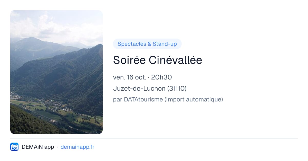 Soirée Cinévallée — Juzet-de-Luchon