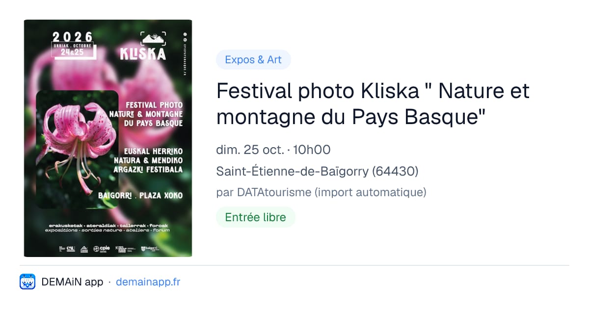 Festival photo Kliska " Nature et montagne du Pays Basque" — Saint-Étienne-de-Baïgorry