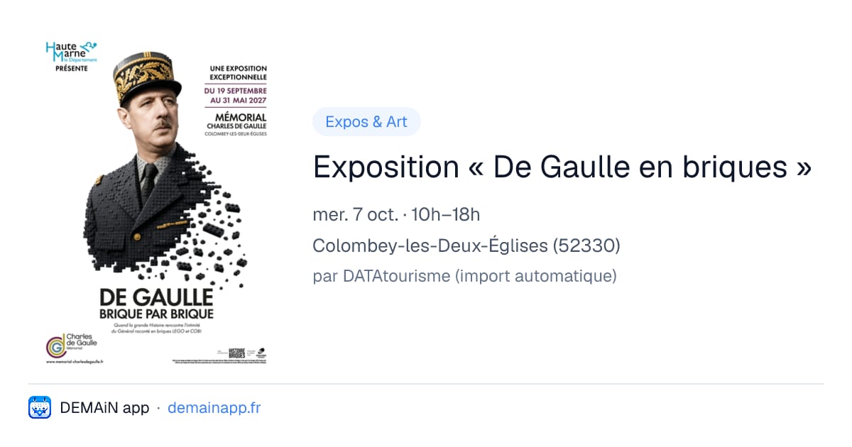 Exposition « De Gaulle en briques » — Colombey-les-Deux-Églises