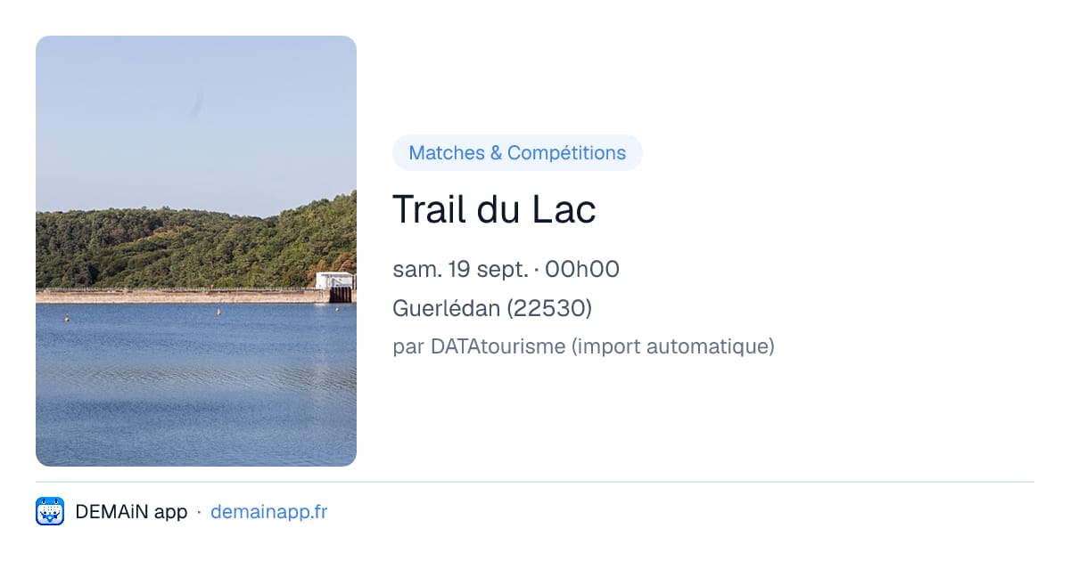 Trail du Lac — Guerlédan