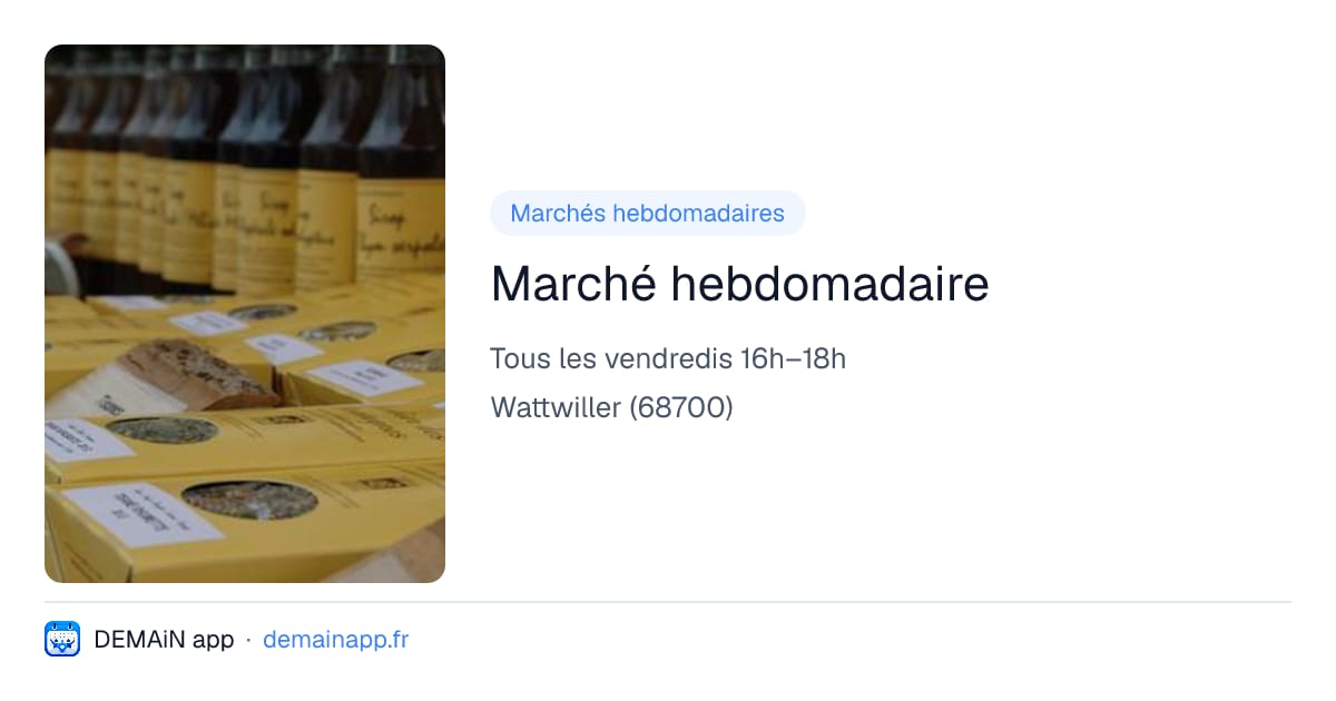 Marché hebdomadaire — Wattwiller
