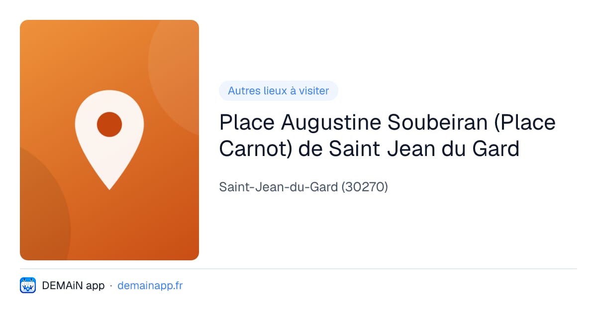 Place Augustine Soubeiran (Place Carnot) de Saint Jean du Gard — Saint-Jean-du-Gard