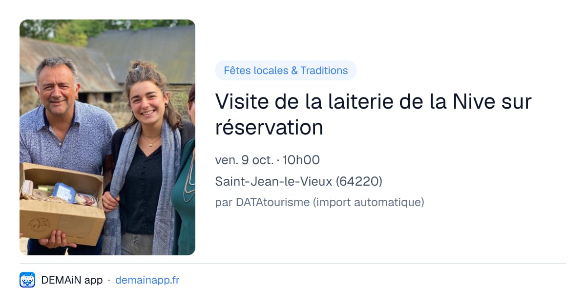 Visite de la laiterie de la Nive sur réservation — Saint-Jean-le-Vieux