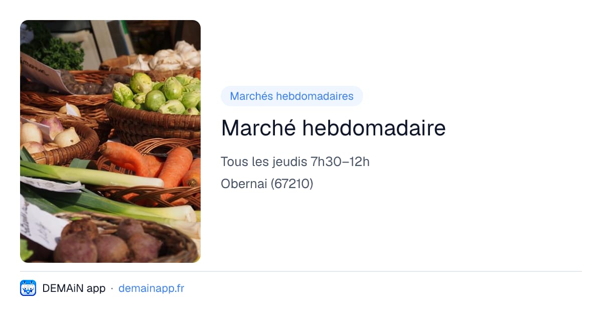 Marché hebdomadaire — Obernai